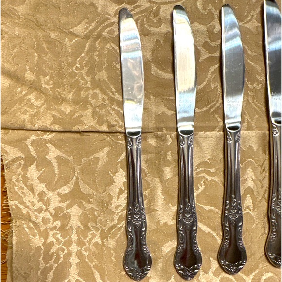 Reed & Barton Rebacraft Candace-Andrea Knives Stainless Flatware Set of 8 Knives - Picture 3 of 7